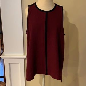 Madewell Burgundy Crepe Trapeze blouse